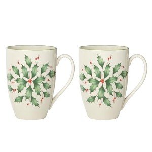 Lenox Holly Mug Set - 2 Pieces