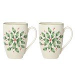 Lenox Holly Mug Set - 2 Pieces