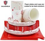 Christmas Disposable Dinnerware Set for 20 Guests