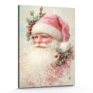Vintage Santa Claus Canvas Wall Art – Holiday Decor
