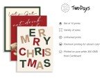 Trendy Retro Christmas Wall Art Set of 12