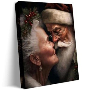 Mr. and Mrs. Santa Claus Canvas Wall Art