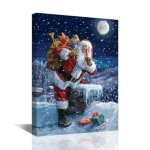 Santa Claus Canvas Wall Art for Holiday Cheer