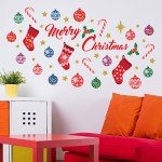 Merry Christmas Wall Stickers - 54 Pcs Set