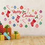 Merry Christmas Wall Stickers - 54 Pcs Set