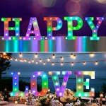 Colorful LED Marquee Letter Lights with Remote