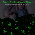 Glow-in-the-Dark Unicorn Blanket for Kids 40"x60