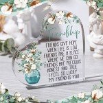 Spiareal Gift for Friend Friendship Gifts for Women Friend Friendship Birthday Gifts Cheer up Gift Acrylic Heart Butterfly Keepsake Paperweight for Home Office Table Shelf(Classic)