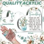 Spiareal Gift for Friend Friendship Gifts for Women Friend Friendship Birthday Gifts Cheer up Gift Acrylic Heart Butterfly Keepsake Paperweight for Home Office Table Shelf(Classic)