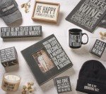 Primitives by Kathy 18192 Classic Hinged Wood Box, 4 x 4 x 2.75-Inches, Good Friends Are Like Stars