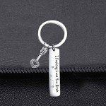 Teniinet Best Friend Keychain for Women,Stainless Steel Key Chain Engrave I Fucking Love You Bitch Birthday Christmas Friendship Gift for Bestie Best Friends Female Bff