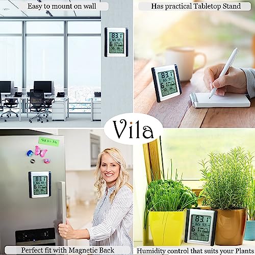 Digital Thermometer & Hygrometer with Touchscreen Display