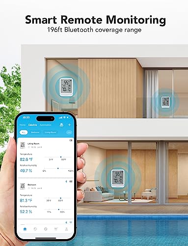 GoveeLife Bluetooth Hygrometer Thermometer with App Alerts