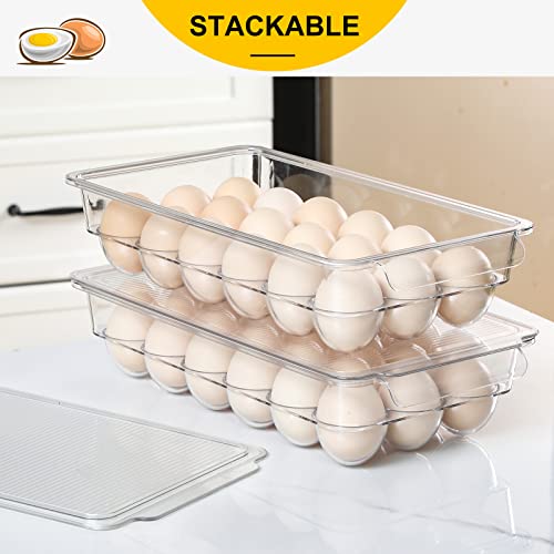 Stackable Egg Holder for Refrigerator - 2 Pack
