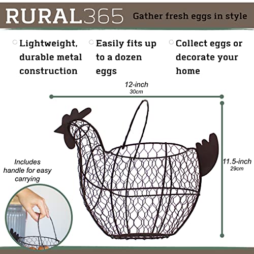 Brown Wire Chicken Egg Holder Basket