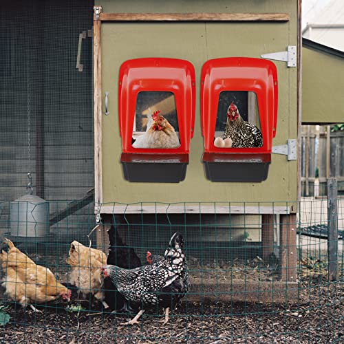 Large Chicken Nesting Boxes with Perch Roll