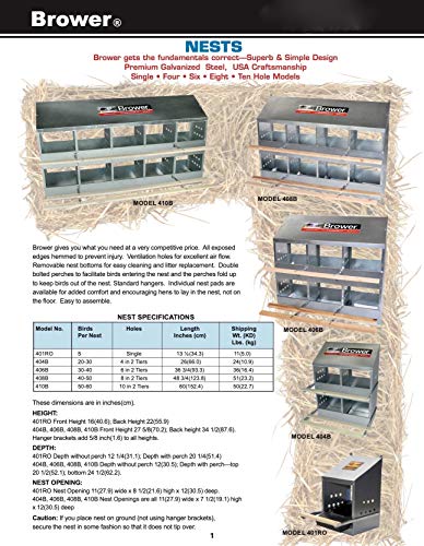 Brower 6-Hole Chicken Nest Box