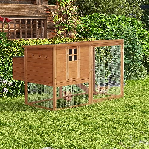 Large Wooden Chicken Coop With Run and Nesting