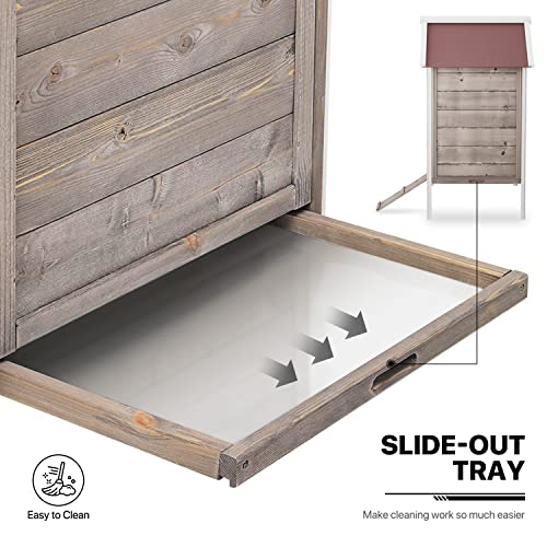 Chick Coop with Nesting Box and Removable Bottom