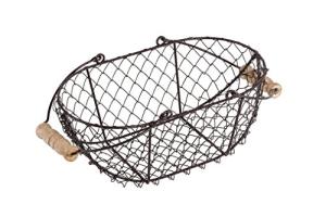 10" Oval Wire Basket - Vintage Style - Trademark Innovations