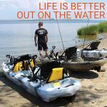 BKC UH-PK14 14ft Tandem Fishing Pedal Drive Kayak