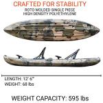 BKC TK219 Tandem Fishing Kayak with Aluminum Frame