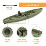 Lifetime Weber Fishing Kayak, Light Olive, 11' Sit-On Top
