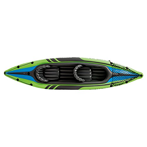 Intex Challenger K2 Kayak, 2 Person SFTMga Inflatable Kayak Set with Aluminum Oars and High Output Air Pump, 5 Units