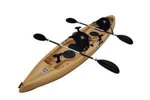 BKC Tandem Kayak with Paddles, Seats, Rod Holders