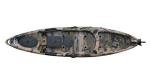 BKC UH-RA220 11.5 Foot Angler Sit On Top Fishing Kayak with Paddles and Upright Chair and Rudder System Included (Camo)