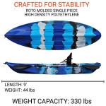 BKC FK184 9' Solo Fishing Kayak With Seat