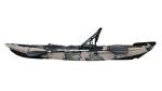 BKC UH-RA220 11.5 Foot Angler Sit On Top Fishing Kayak with Paddles and Upright Chair and Rudder System Included (Camo)