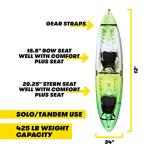 Ocean Kayak Malibu Two Tandem Sit-On-Top Kayak, Envy