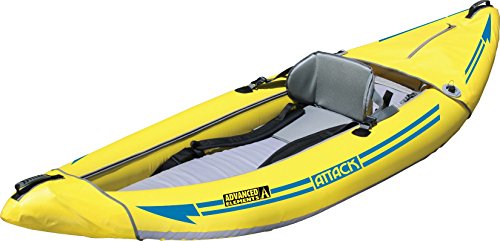 Yellow Advanced Elements Attack Inflatable Whitewater Kayak