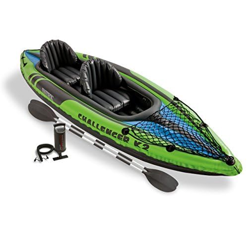 Intex Challenger K2 Kayak in Green/Black/Green, One Size