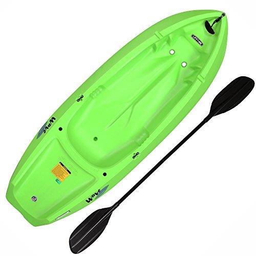 Youth Wave Kayak with Backrest and Paddle - Yellow