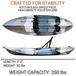 BKC Angler Solo Sit-On-Top Kayak with Accessories
