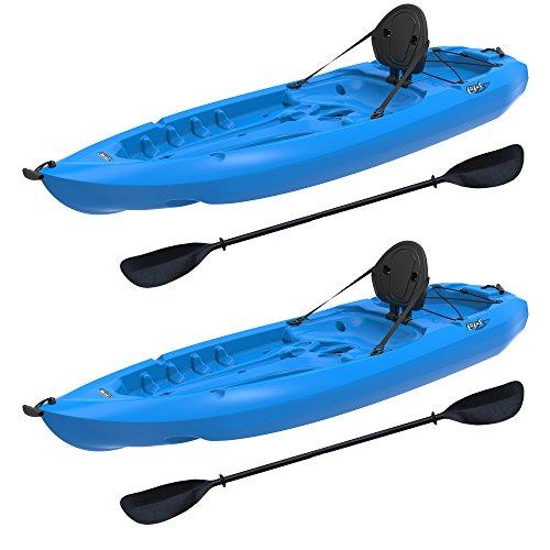 2-Pack Lifetime Lotus Sit-On-Top Kayaks, Blue, 8' with Paddles