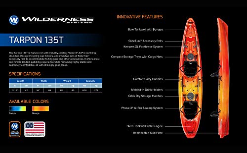 Wilderness Systems Tarpon 135 Tandem Fishing Kayak Mango