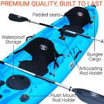 BKC TK219 Tandem Fishing Kayak with Paddles