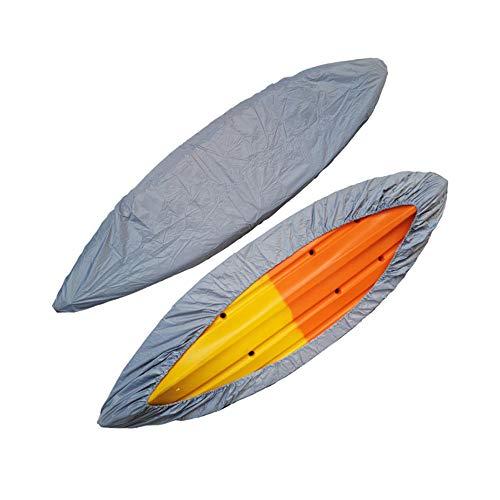 Kayak Canoe Cover, Waterproof Boat Storage Dust Cover Waterproof & UV Resistant (Silver, 8.5-9.8ft)
