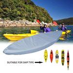 Kayak Canoe Cover, Waterproof Boat Storage Dust Cover Waterproof & UV Resistant (Silver, 8.5-9.8ft)