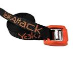 YakAttack 3' Cam Strap - Heavy Duty Polyester Kayak Tie Down with Protective Rubber Buckle, Black/Orange - 1 Pack (YEP-1006-03-1PK) | Kayak Fishing Accessories