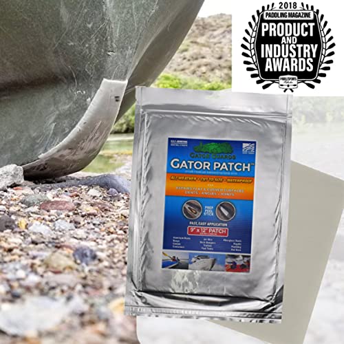 Gator Patch Fiberglass Reinforced Repair Patch - Repairs Holes, Dents & Cracks on Multiple Surfaces - DIY Prep, Peel & Stick - 3 Sizes - USA Made
