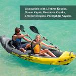 Omoojee 4 Sets Kayak Seat Clips and Hooks, Kayak Replacement Parts Compatible with Lifetime Emotion, Kayak Accessories (Black)