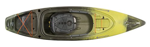 Perception Kayaks Sound 9.5 | Sit Inside Kayak for Fishing and Fun | Two Rod Holders | Large Rear Storage | 9' 6" | Moss Camo, (Model: 9330017031)