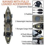 BKC UH-TK181 Sit On Top Tandem Fishing Kayak