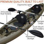 BKC UH-TK181 Sit On Top Tandem Fishing Kayak