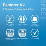 Intex Excursion Pro Inflatable Fishing Kayak, Pro Series