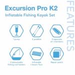 Intex Excursion Pro Inflatable Fishing Kayak, Pro Series